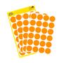 Label, 18 mm, circular, AVERY ZWECKFORM, neon orange, 96 label/pack